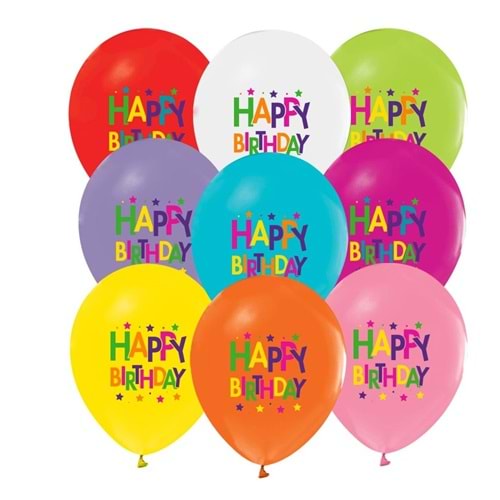 Balonevi Balon 4+0 Superstar Bırthday Baskılı 12