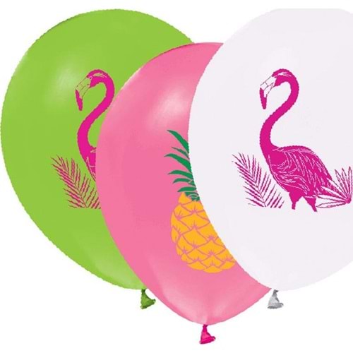 Balonevi Balon 2+1 Flamingo Baskılı 12