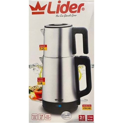 Lider Ltm-340 İkisi Bir Arada Elektrikli Çaycı Ve Kettle