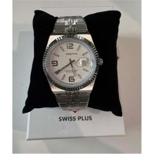 Swiss Plus Man Watch Premium Seri Model-4 ST3442AGS White-Silver(Kol Saati)