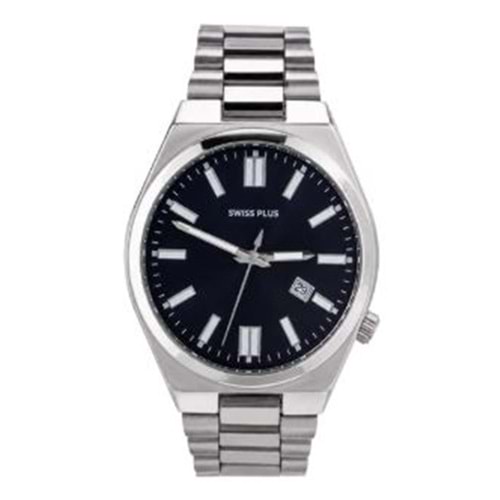 Swiss Plus Man Watch Basic Seri Model-1 ST3533AGS Black-Silver(Kol Saati)
