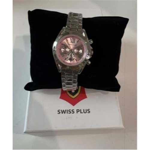 Swiss Plus Woman Watch Model-2 ST0730ABL Pink-Silver(Kol Saati)