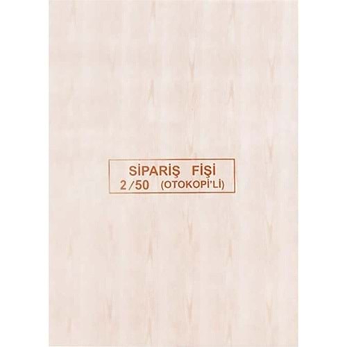 Dilman Sipariş Fişi 2-50 2N Otokopili 4206 (1 Adet)