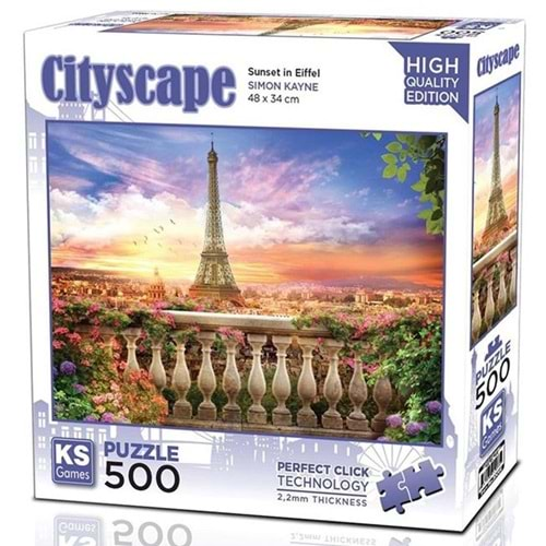 Ks Games Puzzle 500 Parça Yetişkin Sunset İn Eiffel 20017