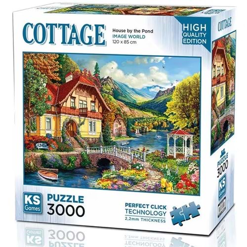 Ks Games Puzzle 3000 Parça Yetişkin House By The Pond 23015