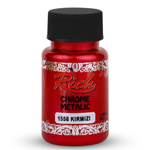 Rich Akrilik Boya Chrome Metalik 50 CC Kırmızı 1558