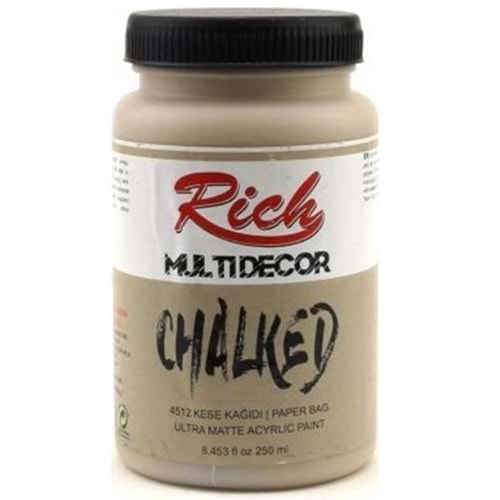 Rich Akrilik Boya Multi Decor Chalked 250 CC Kese Kağıdı 4512