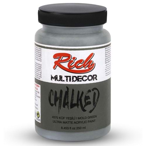 Rich Akrilik Boya Multi Decor Chalked 250 CC Küf Yeşili 4570