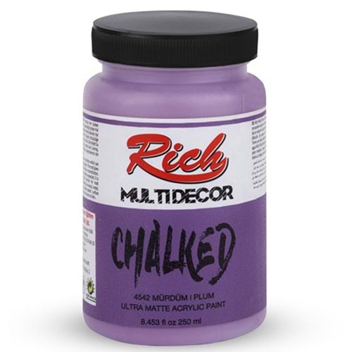 Rich Akrilik Boya Multi Decor Chalked 250 CC Mürdüm 4542