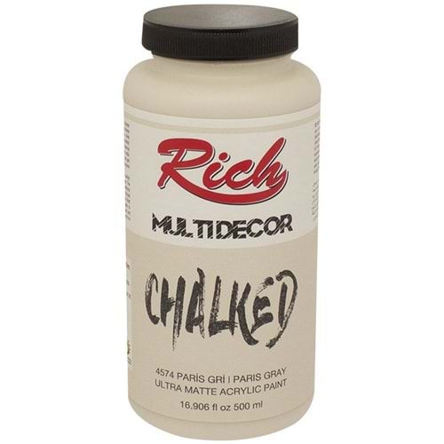 Rich Akrilik Boya Multi Decor Chalked 500 CC Paris Gri 4574