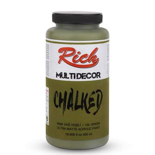 Rich Akrilik Boya Multi Decor Chalked 500 CC Yağ Yeşili 4568