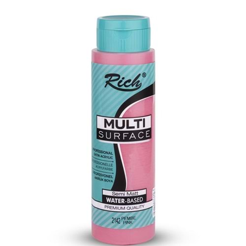 Rich Akrilik Boya Multi Surface 500 CC Pembe 500-2142