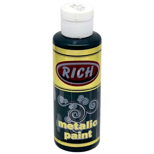 Rich Akrilik Boya Metalik 120 CC Antik Yeşil 0866