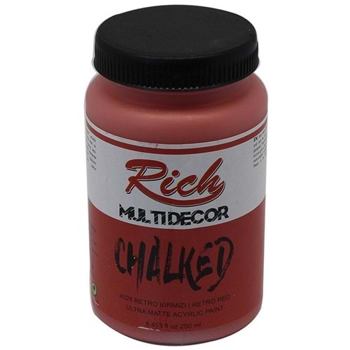 Rich Akrilik Boya Multi Decor Chalked 250 CC Retro Kırmızı 4528