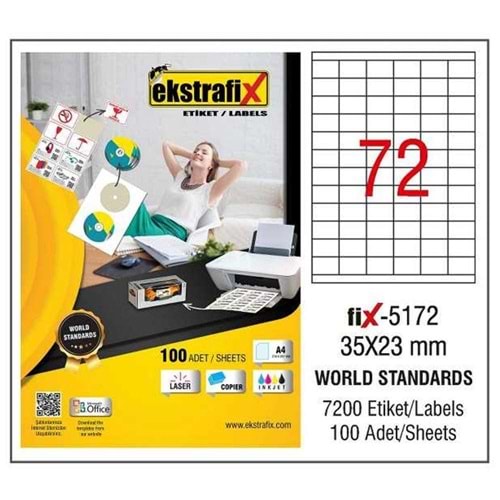 Ekstrafix Laser Etiket 35x23 Fix-5172