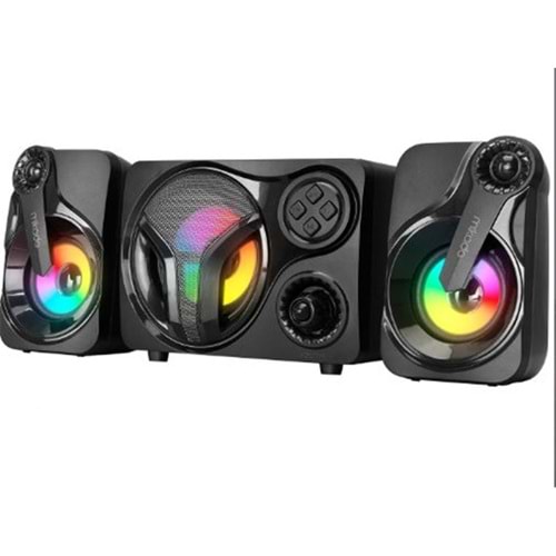 Mikado MD-BT28 5W+3W×2 BT,TF Card,USB, FM Radyo Siyah Led Işıklı Speaker