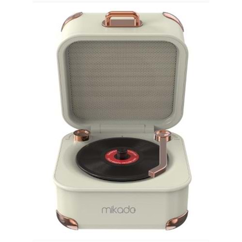 Mikado MD-62BT 5W 1200mAh Krem TF Kart + Bluetooth Destekli Klasik Retro Müzik Kutusu