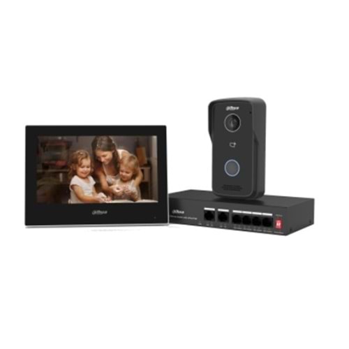 Dahua DHI-KTP03 IP Intercom Kit- Kutu İçeriği (Dış Ünite + 7