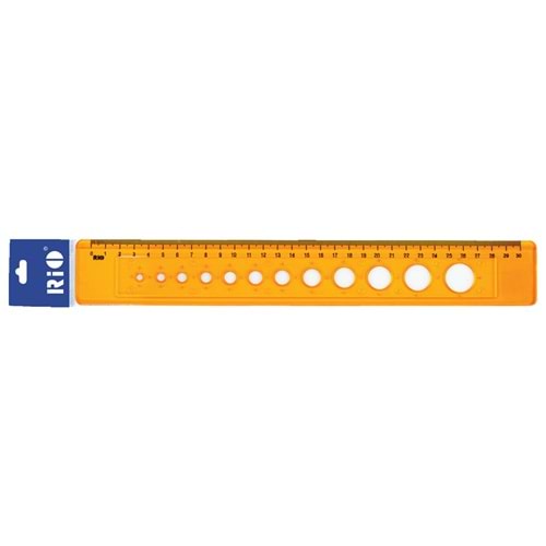 Rio Daire Şablonlu Cetvel 1-20 mm 802 (1 Adet)