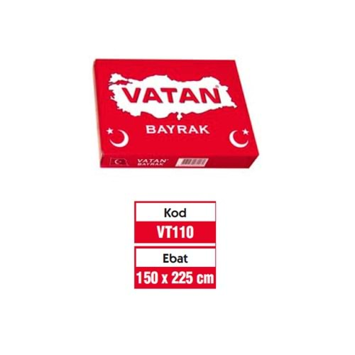 Vatan Bez Bayrak Türk %100 Polyester 150x225 VT110