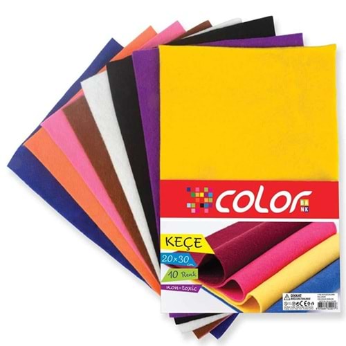 Colorbank A4 Keçe Renkli 10 Lu Ck-003