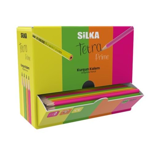Silka Kurşun Kalem Hex Prime Neon 144 Lü Stand Art.1498st