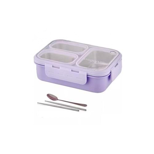 Vagonlife Beslenme Kutusu Lunch Box Paslanmaz Çelik 620 ML XC-7097