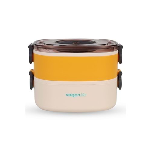 Vagonlife Beslenme Kutusu Lunch Box 1200 ML 3 Bölmeli Paslanmaz Çelik Bl50251-2