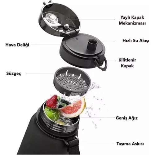 Uzspace Matara Tritan 500 ML 3026-7