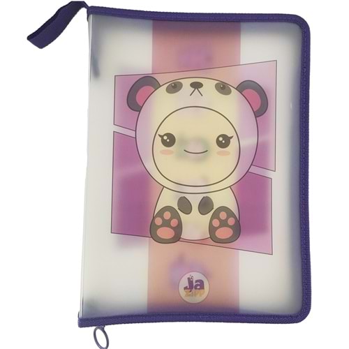 Jazipp Fermuarlı Dosyalama Çantası PP Panda JZP-37