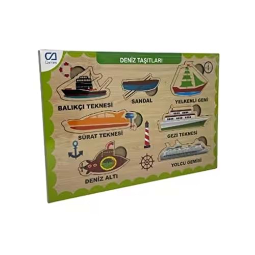 Ca Games Ahşap Deniz Taşıtları Bul-Tak Caahs-3201