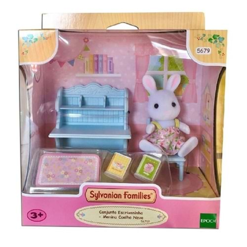 Adore Oyuncak sylvanian families Kar Tavşan Kız Ve Çalışma Masası ESE5679