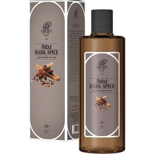Rebul 250ml Dark Spice Kolonya Cam Şişe