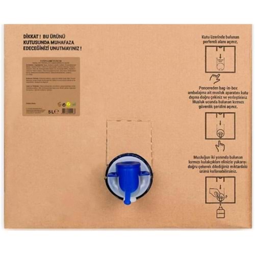 Manolya Çiçeği 5lt Doğal Zeytinyağlı Sıvı Sabun Bag in Box