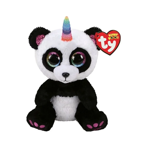 Mega Panda - Panda Wıth Horn Reg - New Tek Boynuzlu Panda 15CM Peluş Oyuncak