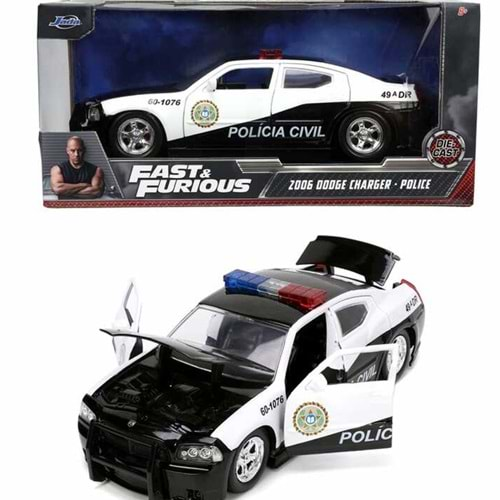 Jada F&F 2006 Dodge Charger Police 1:24 Model Polis Araba