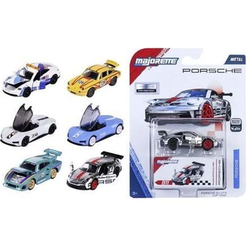Majorette Porsche Deluxe Cars 6 Asst