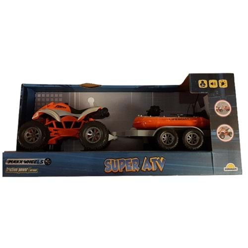 Sunman Oyuncak Maxx Wheels Süper Atv Sesli ve Işıklı Sürtmeli Araçlar