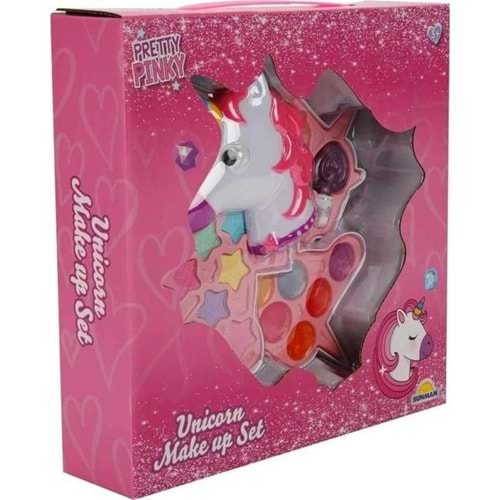 Sunman Oyuncak Unicorn Şekilli 3 Katlı Makyaj Güzellik Seti