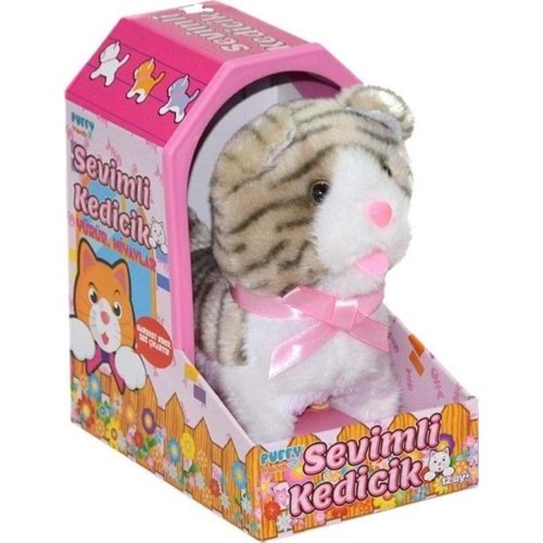 Sunman Oyuncak Peluş Sevimli Kedicik Hareketli Sesli