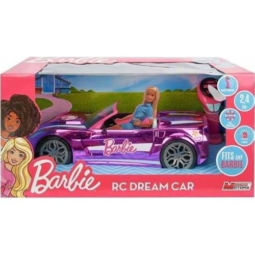 Sunman Oyuncak Barbie nin Uzaktan Kumandalı Rüya Arabası 42 Cm