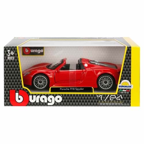 Sunman A Porsche 918 Spyder Krmz. Gri 1:24 Sun-s00021076