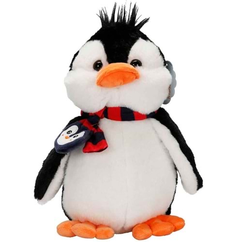 Sunman Oyuncak Peluş Penguen Oturan Atkılı 32cm SUN-S03001525