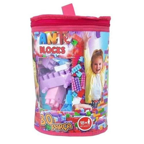 Asya Ant 80 Prç.çantalı Blocks Pastel HP-082