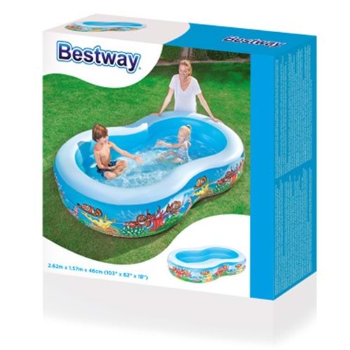 Bestway Havuz Jumbo Oval Desenli 262x157 Cm Kzld-Bw54118