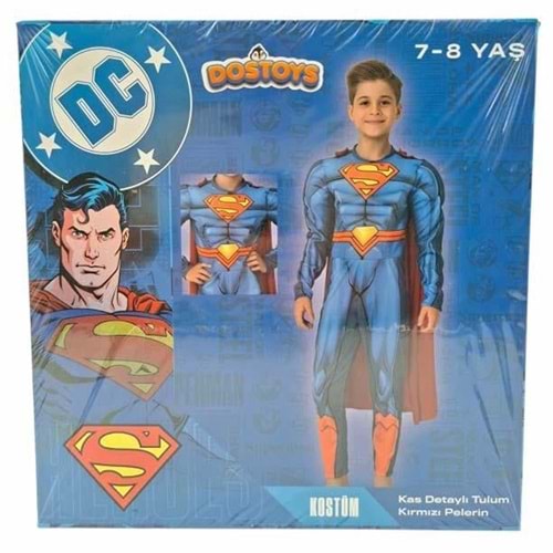 Superman Kaslı Kostüm Kutulu 7-8 Yaş