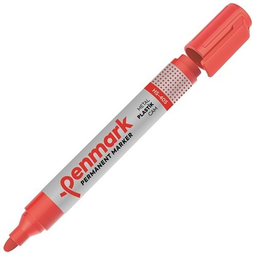 Penmark Markör Permanent Yuvarlak Uç Kırmızı HS-405