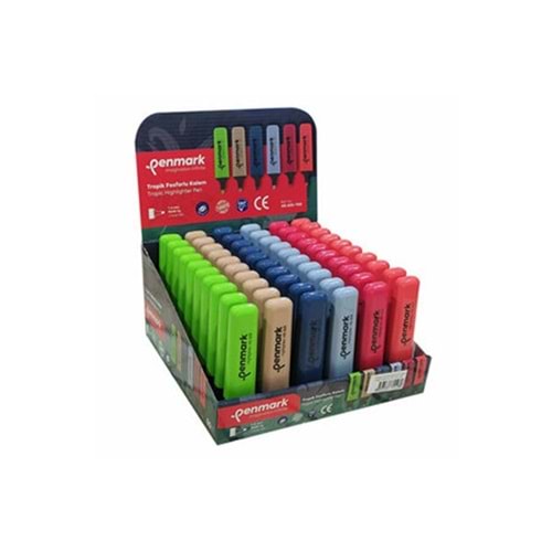 Penmark Fosforlu Kalem 60 Lı Stand Tropik Renkler