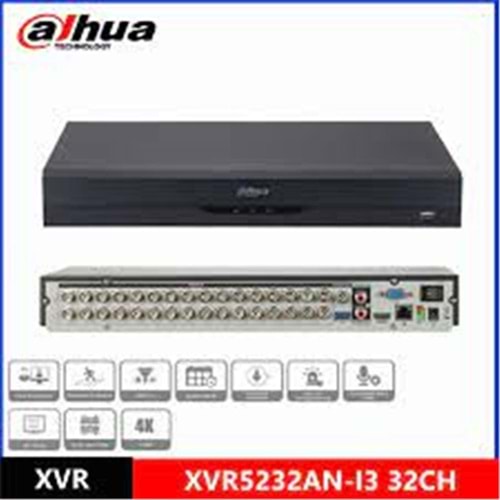Dahua XVR5232AN-I3 2 MP H265+ 32 Kanal 5in1 DVR Kayıt Cihazı