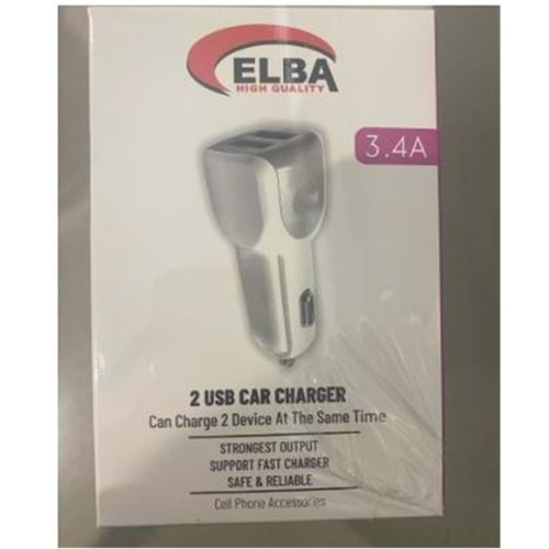 ELB28-AR3P ELBA 3.4A 2USB ARAÇ BAŞLIK